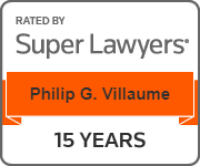 Rated by Super Lawyers Phillip G. Villaume. 15 Years.