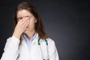 worried looking female doctor
